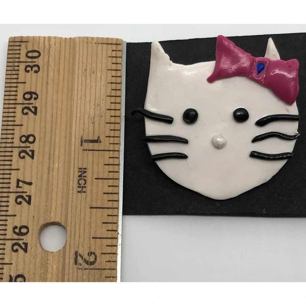 Unique Hand Made Clay Hello Kitty‎ Sanrio Pin Lapel Brooch 1.5